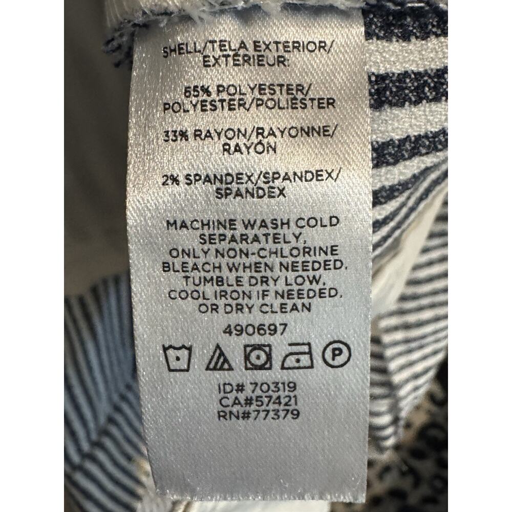 Ann Taylor Factory Navy Blue/White striped Pants, Size 6 - Picture 6 of 6